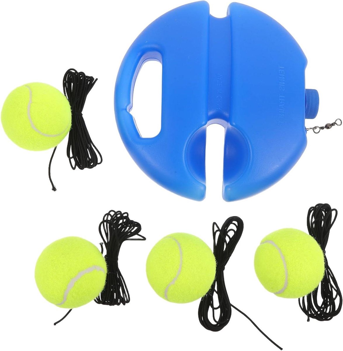 Tennis Oefenset - Trainingshulpmiddel - Solo Tennissen - Elastische Terugslag - 20cm Basis - Diverse Kleuren
