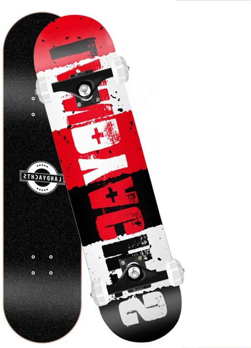 Skateboard Complete Beginners Board Stunts en Tricks Dubbele Kicktail 31 Inch