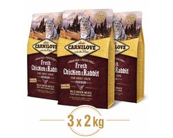 Carnilove Cat Grain Free Fresh Chicken & Rabbit 6 kg - Kat