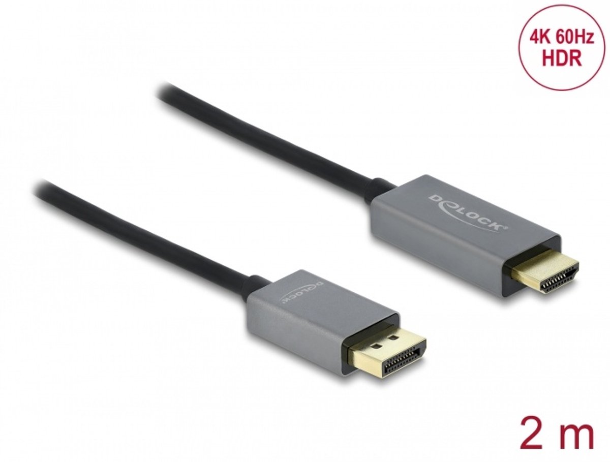 Active DisplayPort 1.4 naar HDMI -kabel 4K 60 Hz (HDR) 2 m