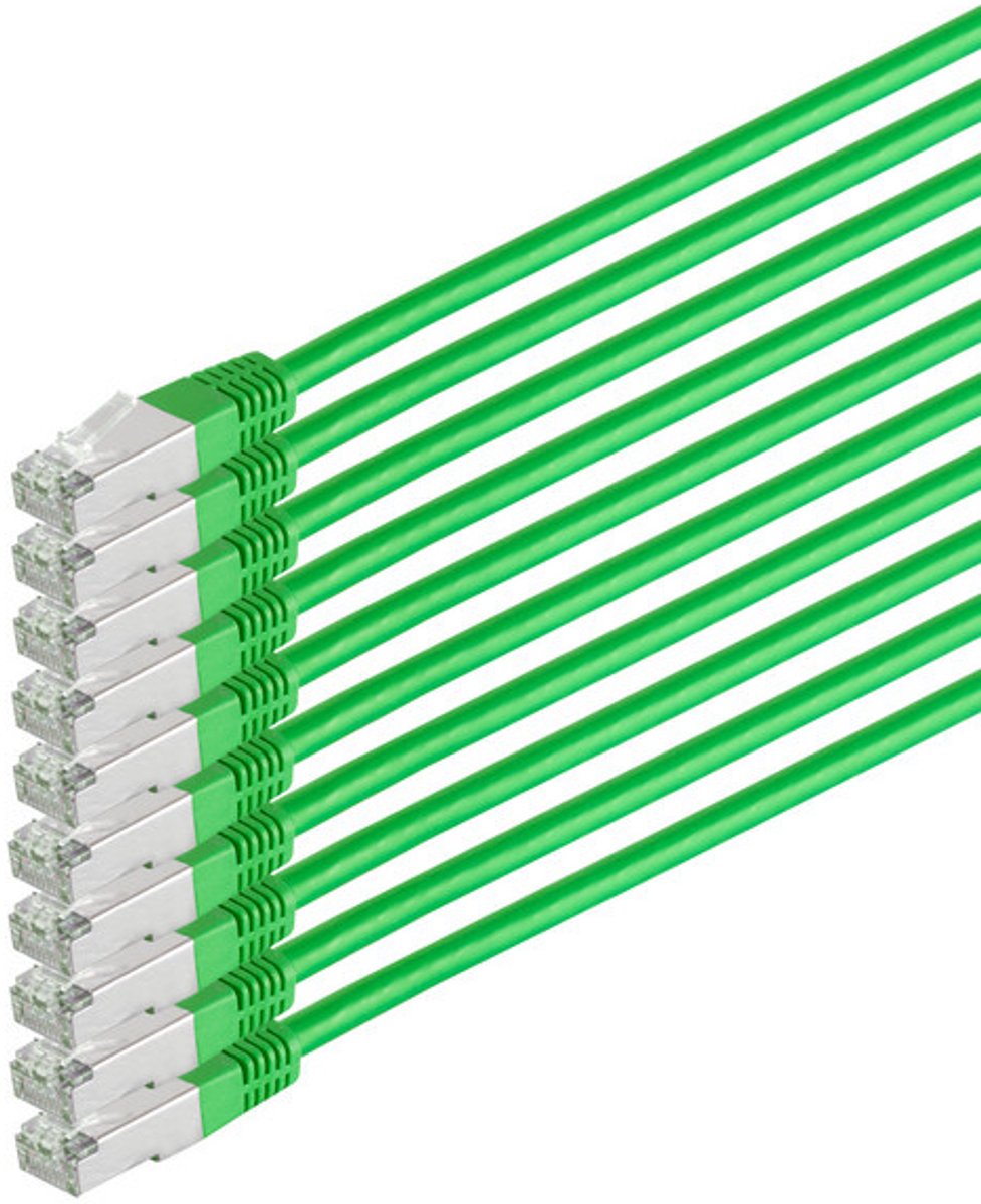 Patchkabel cat 6 S/FTP PIMF HF VE10 grün 0,25m