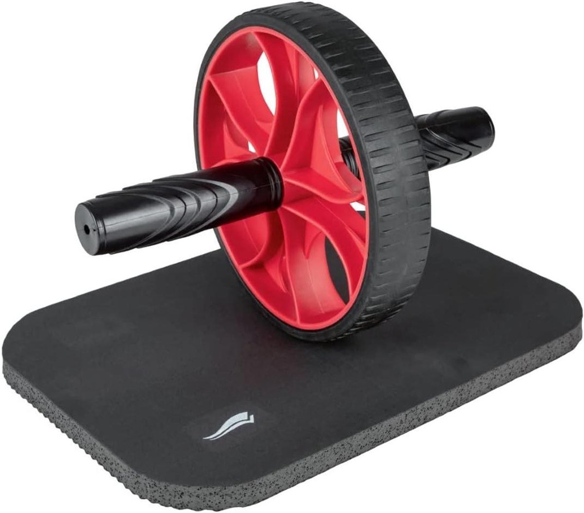 Buiktrainer Trainingsapparaat - Buikwiel Rugtrainer - Thuis Krachttraining - Stabiel Licht Draagbaar - 18cm Wiel - Rood