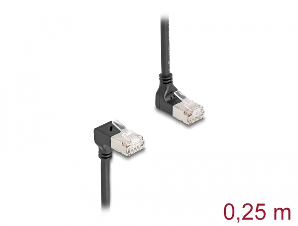DeLOCK 80291 netwerkkabel Zwart 0,25 m Cat6a S/FTP (S-STP)