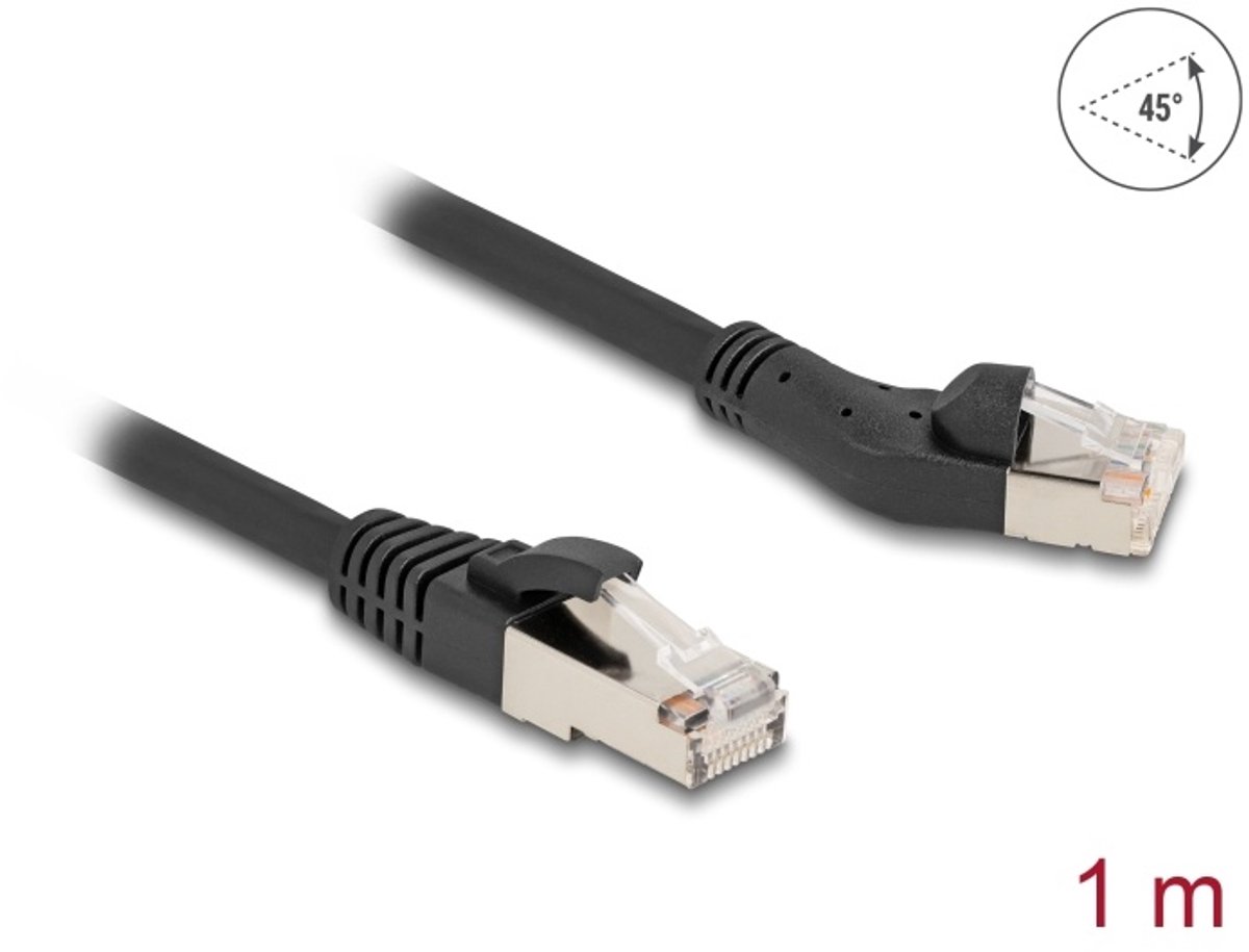DeLOCK 80752 netwerkkabel Zwart 1 m Cat8.1 S/FTP (S-STP)