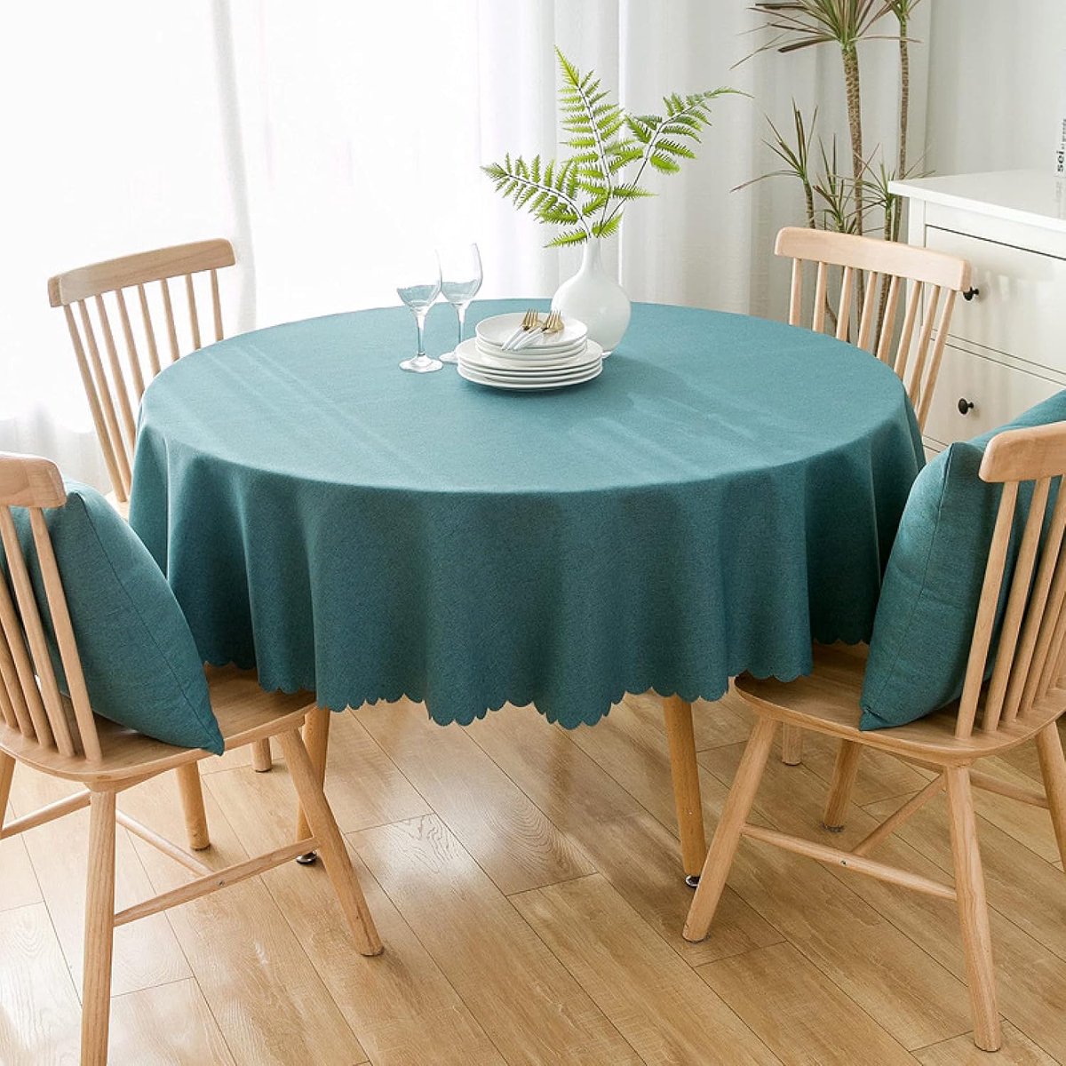 Tafelkleed - Beschermhoes - Eettafel decoreren - Waterproof en oliebestendig - 220 cm - Rood