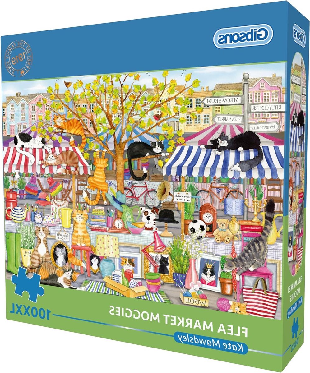 Legpuzzel Katten - Volwassen Puzzel - Ontspanning Thuis - Extra Grote Stukken - 100XXL Stukjes - Markt Moggies