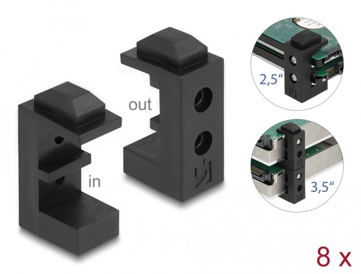 Delock Hard Drive Holder for 2.5″ and 3.5″ HDD / SSD