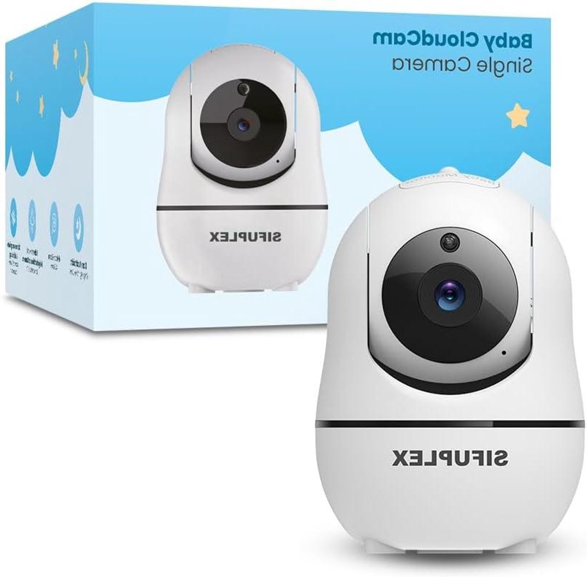 Extra Camera - Babyfoon Camera - Baby Bewaken - 360 Graden Draaibaar - 300 Meter Bereik - Wit
