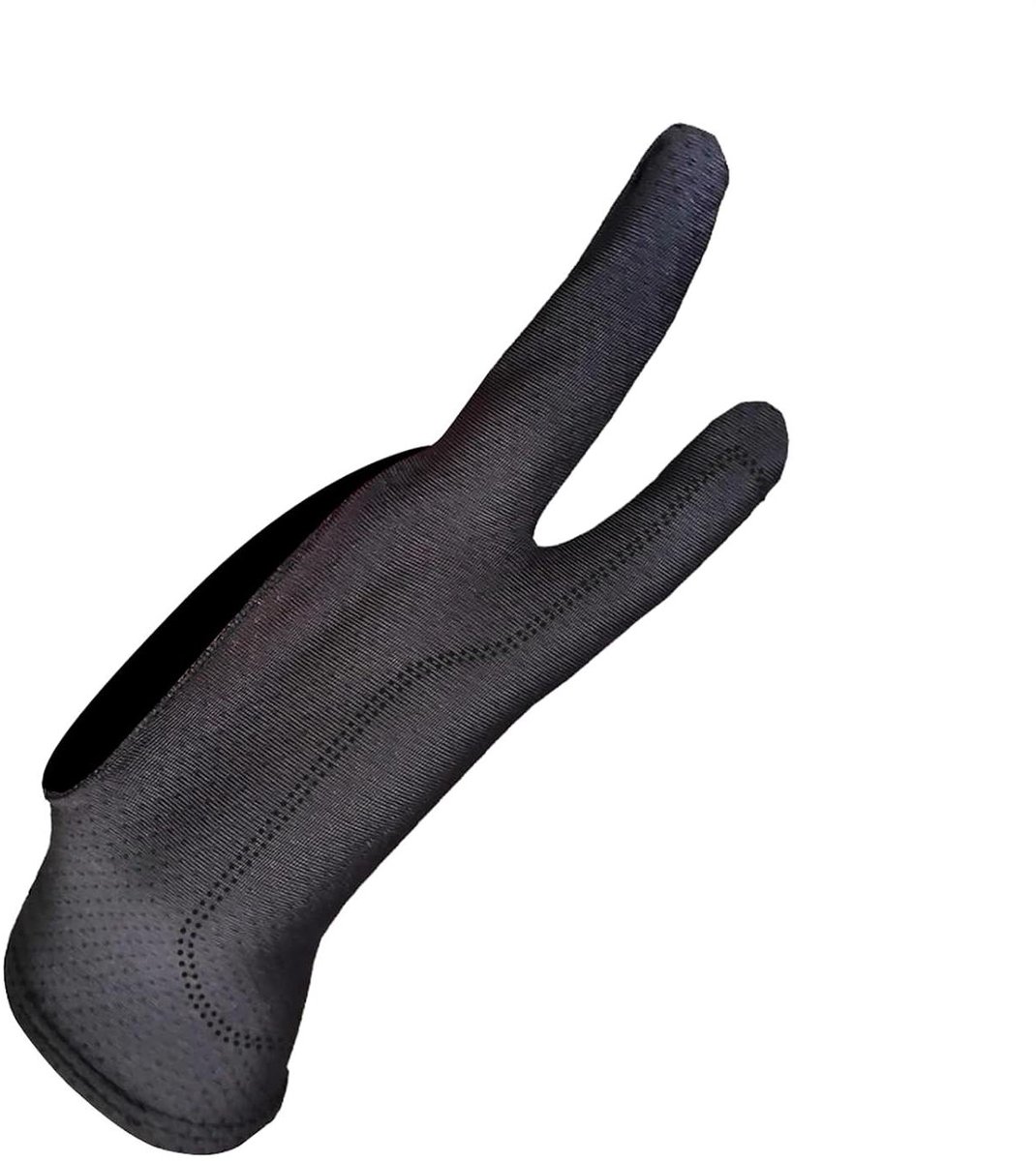 Tekenhandschoen voor tablet - Tekenhulpmiddel - Digitaal Tekenen - Ademend mesh materiaal - 2 stuks - Zwart