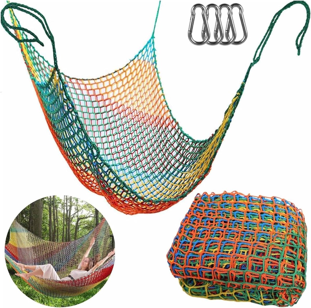 Klimnet voor buiten - Speelnet - Veilig spelen - Knooploos dubbellaags - 2x2 meter - Zwart
