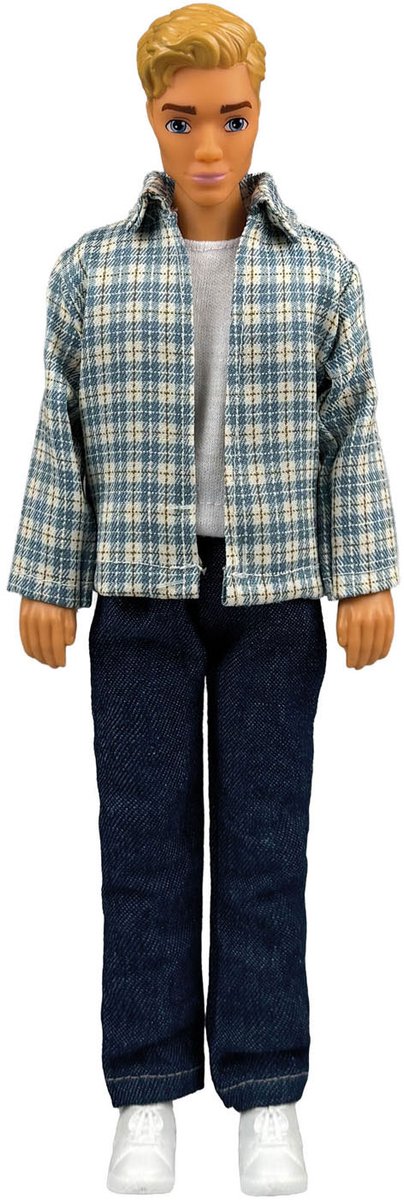 Geruit Overhemd met Jeans voor Modepoppen - 29cm — afbeelding 4