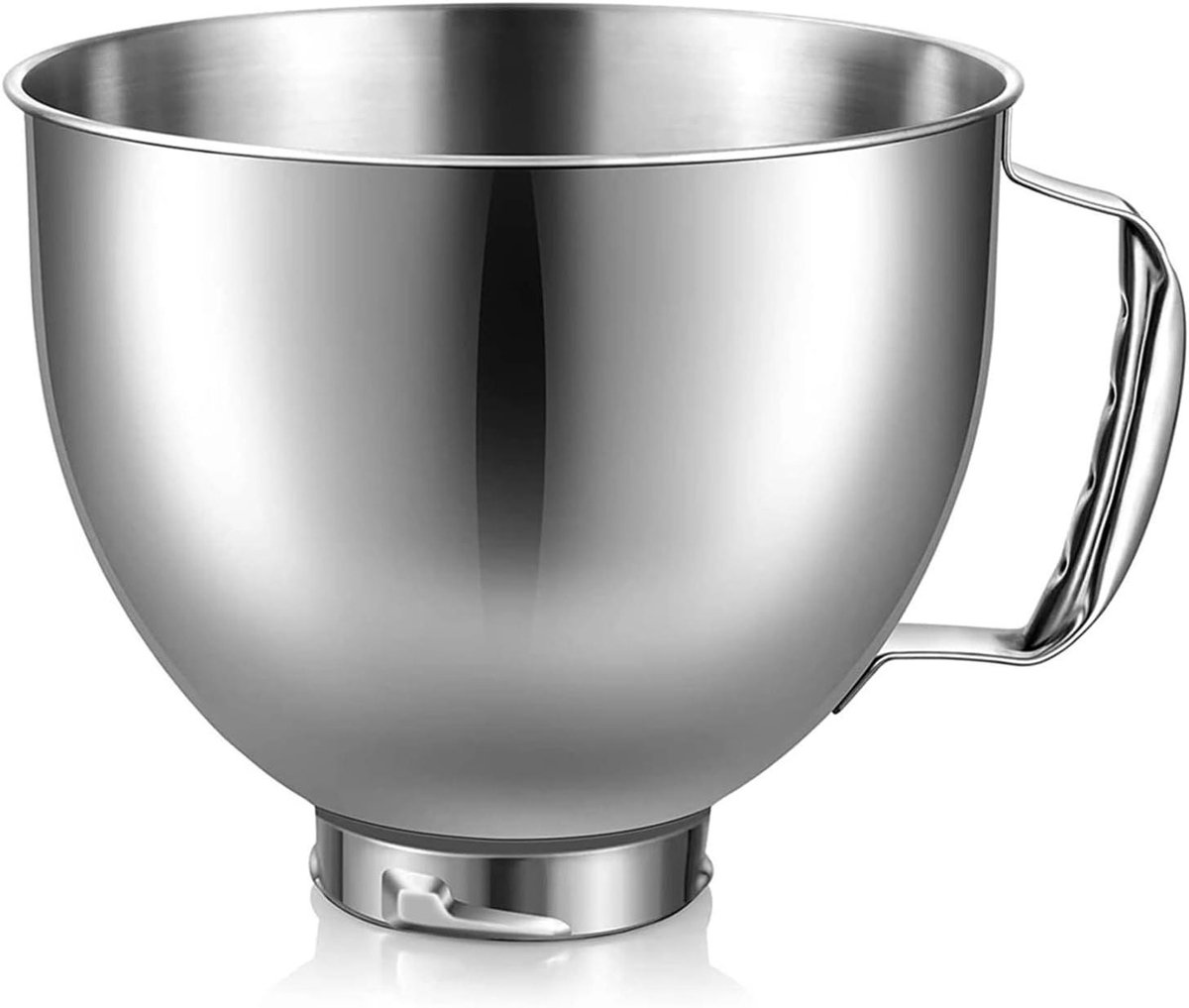 Vervangingskom Keukenrobot - Roestvrijstalen Kom - Dagelijks Bakken - Verdikte Structuur - 45-5 Liter - Zilver