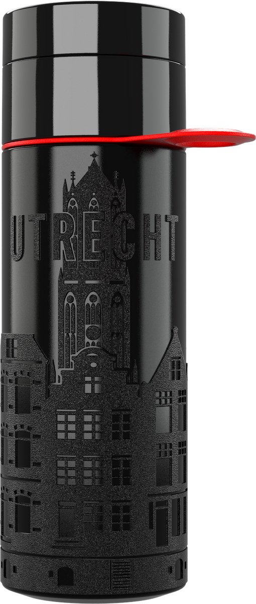 Utrecht Bottle Zwart | Herbruikbare drinkfles
