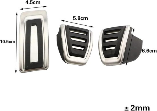 Pedaal Covers Set - Auto Voetsteun - Verbeterde Grip - Antislip Ontwerp - 4 Stuks - Metaal — afbeelding 4