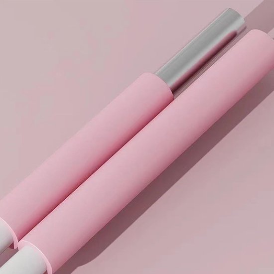 Houdingcorrector Yoga Stick - Trainingsstaaf Nek Stretcher - Houding Verbeteren - Antislip Ergonomisch Ontwerp - 80 cm Lengte - Roze — afbeelding 4