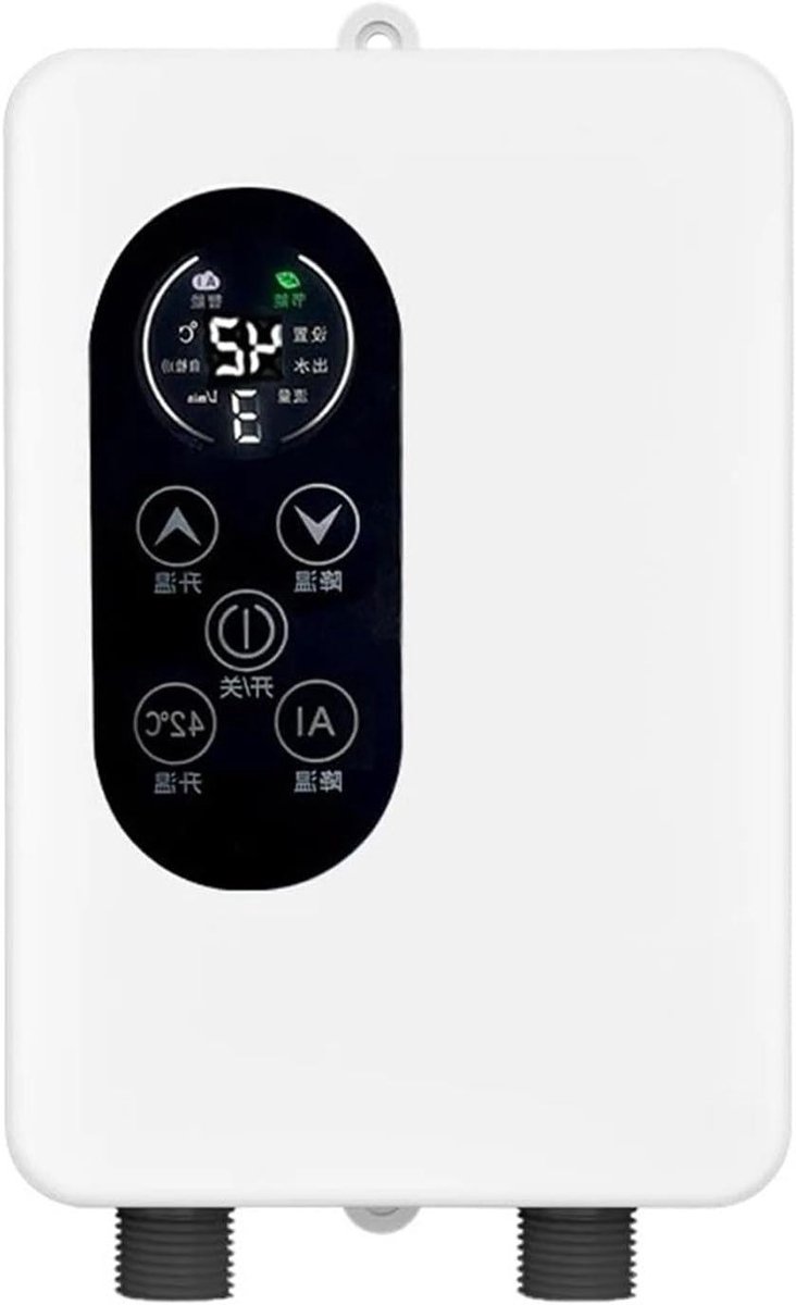 Directe Waterverwarmer - Doorstroomverwarmer Elektrisch - Direct Warm Water - Slimme Thermostaat - 5500W - Wit