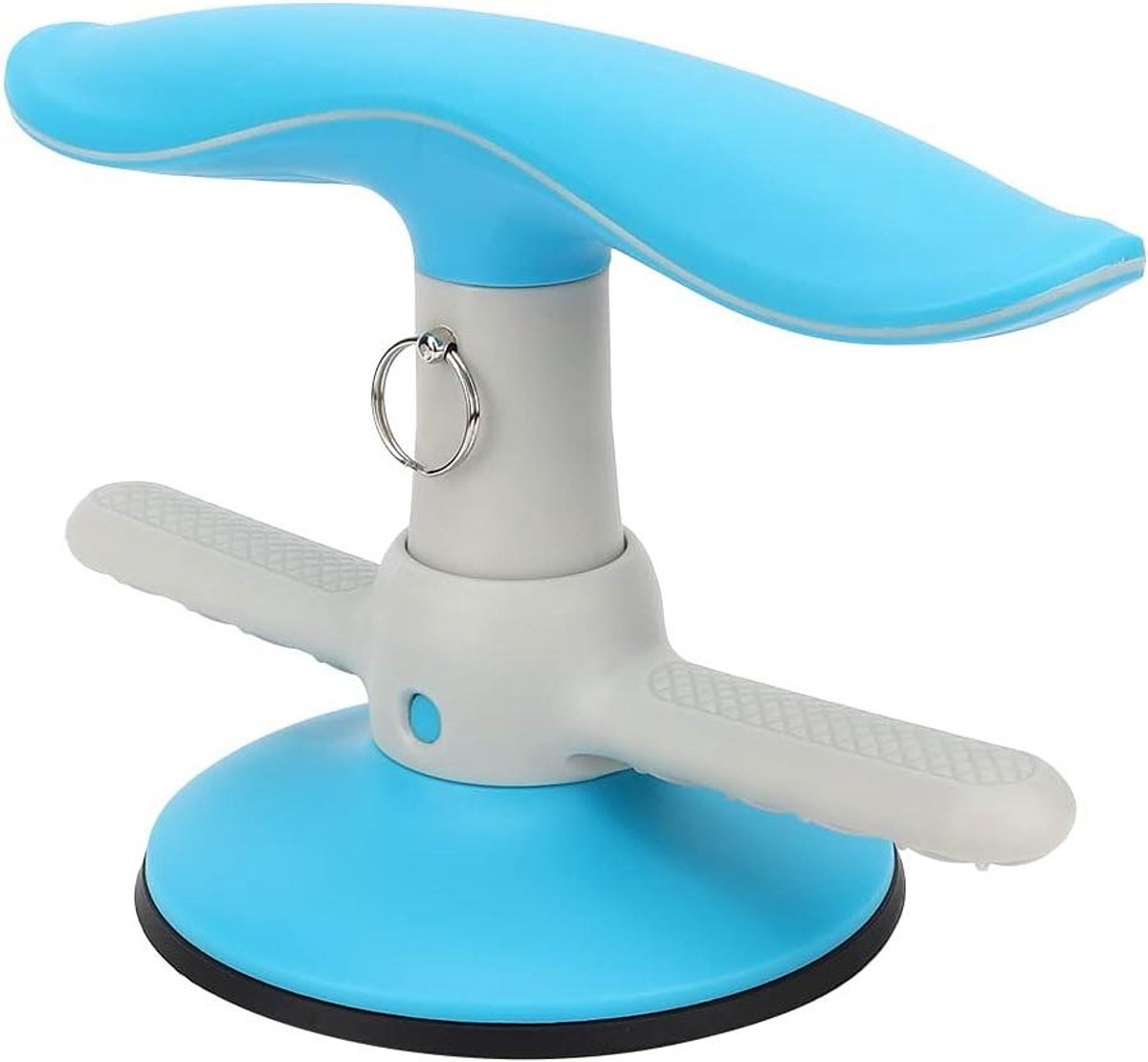 Verstelbare Zitbeugel - Buiktrainer Ondersteuning - Thuisgymnastiek - Sterke Zuignap - 14cm Zuignap - Blauw