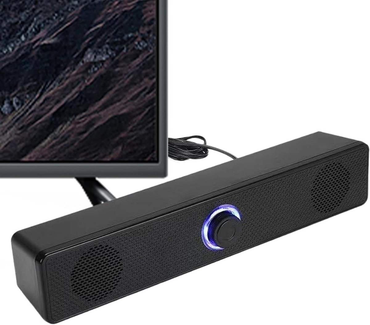 Draadloze Soundbar - Home Audio Bar - Films en Games - Geoptimaliseerde Bas - 6.8 x 8.5 cm - Bordeaux