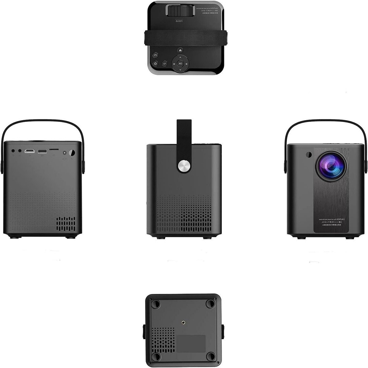 Mini Projector - Draagbare Beamer - Home Entertainment - Tot 200 inch - 40-100 inch aanbevolen - Wit