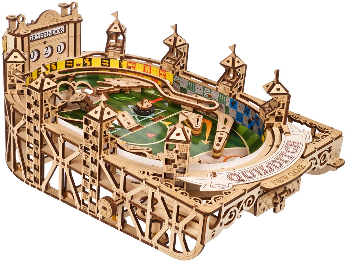 UGEARS 3D Modelbouw - Quidditch™ Pinball - Harry Potter™ - Mechanisch Bouwpakket Hout - Educatief Speelgoed — afbeelding 18