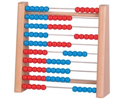 GOKI Telraam - Blauw En Rood - 17X5X16,5Cm - Educatief - 4 Jaar