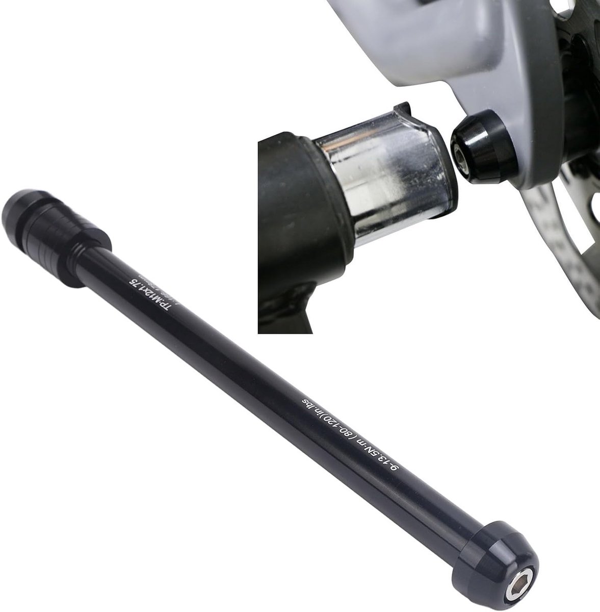 Fiets Steekas - Fiets Adapter - Fietstrainer Gebruik - Hoge Sterkte Aluminium - M12xP1.75 - Zilver