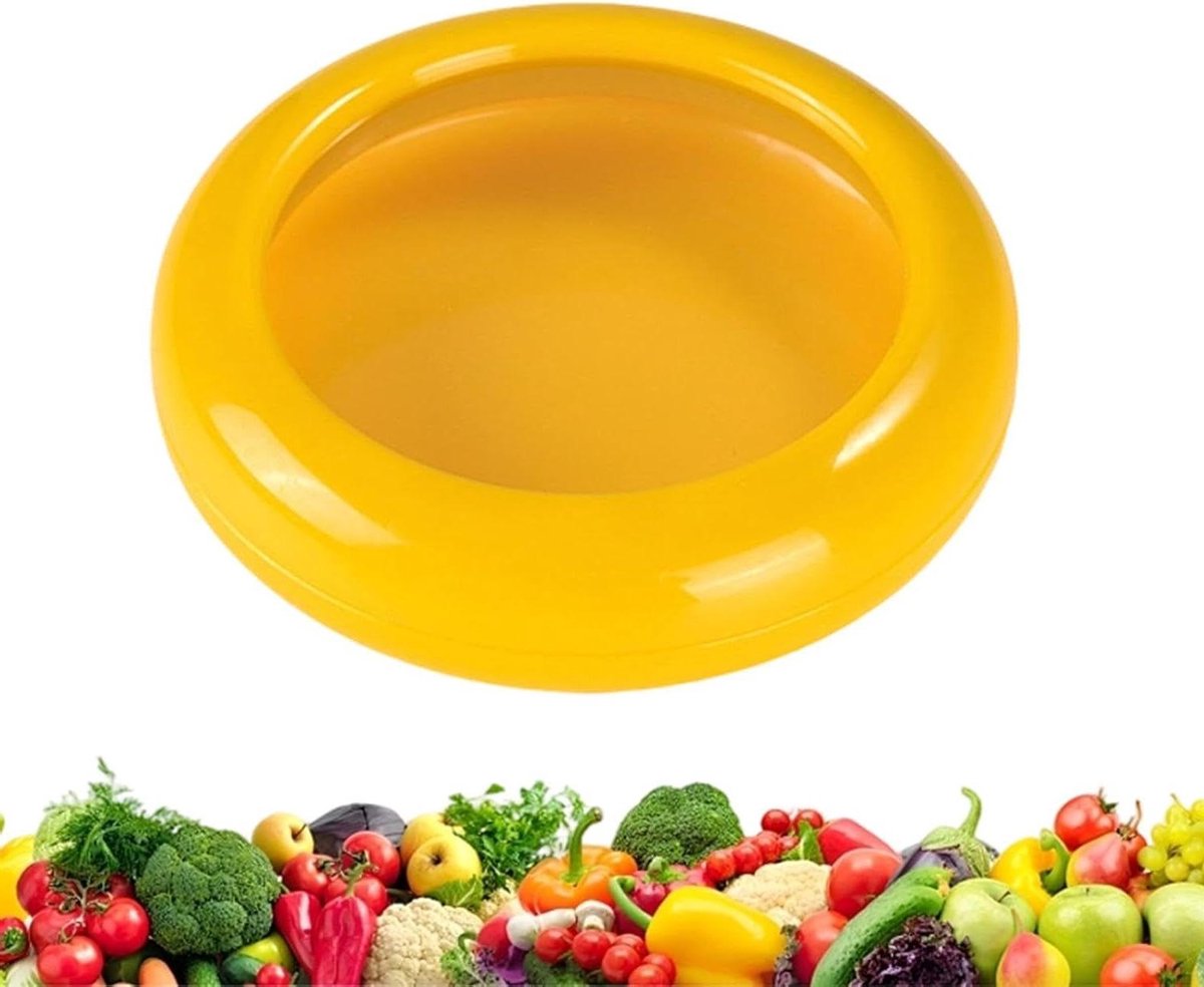 Fruit Bewaardozen - Voedselcontainers - Koelkast Organisatie - Vochtretentie Technologie - 17.5cm Lengte - Geel