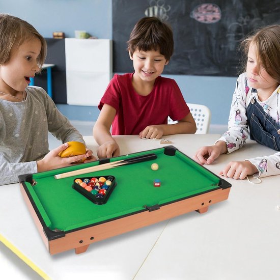 Biljarttafel - Speeltafel - Familie entertainment - Verstelbare hoogte - 53 x 35 x 11 cm - Meerkleurig — afbeelding 3