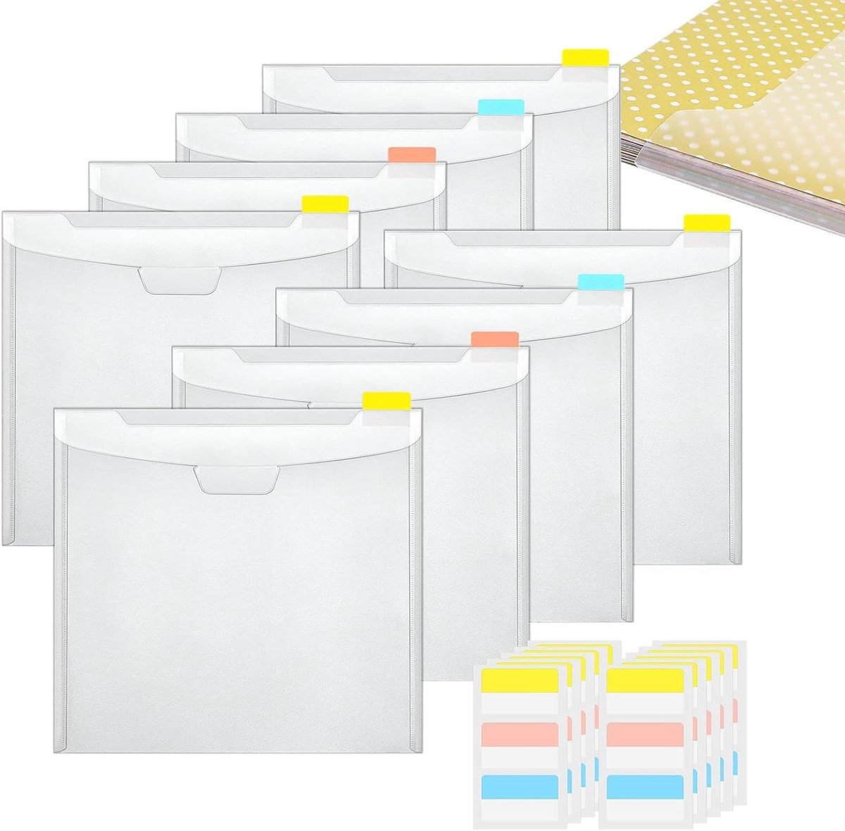 Papier Organizer - Opslaghouder - Hobby Projecten - Met Index Tabs - 12x12 Inch - Transparant