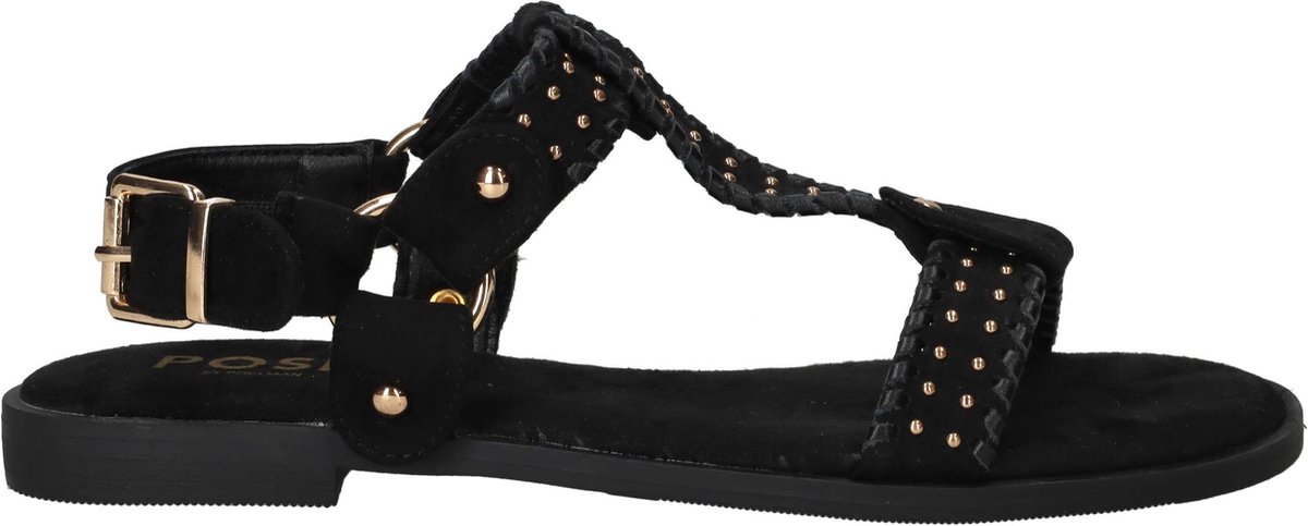 POSH by Poelman Sandalen - Dames - Zwart - Maat:40