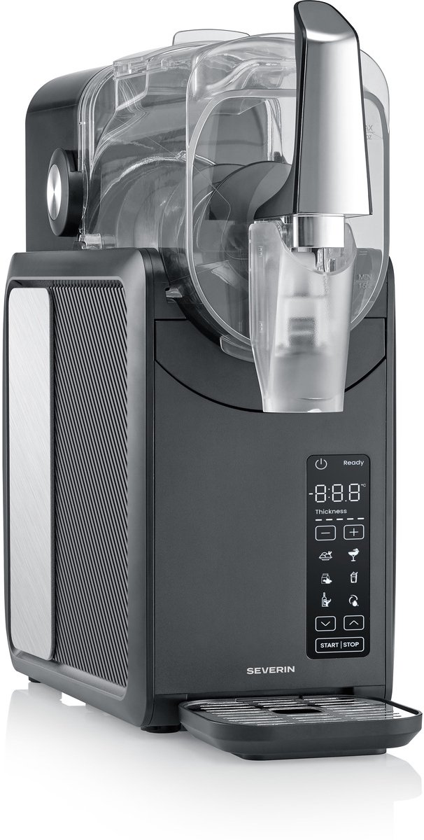 SEVERIN EZ 9520 S-SLUSH IJsmachine - Slush Maker 2L - Voor Slush, Frappé, Milkshake & Cocktails - Keep Cool Functie - Zwart/Zilver van Severin — afbeelding 2