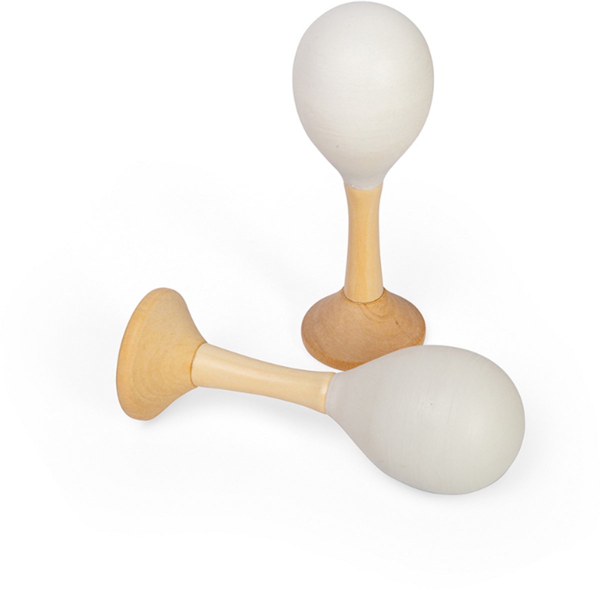 BigJigs houten muziekinstrument junior maraca natuurlijk speelgoed.