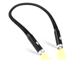 KAD® Neklamp – Neklampje voor Haakwerk & Lezen – Oplaadbaar – Led Neklamp met Lichtstanden – – Zwart – 19cm x 13cm x 3cm