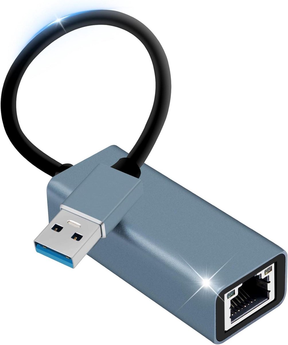 Netwerkadapter - Ethernet LAN - Internet Verbinding - Gigabit Snelheid - USB 3.0 - Zwart
