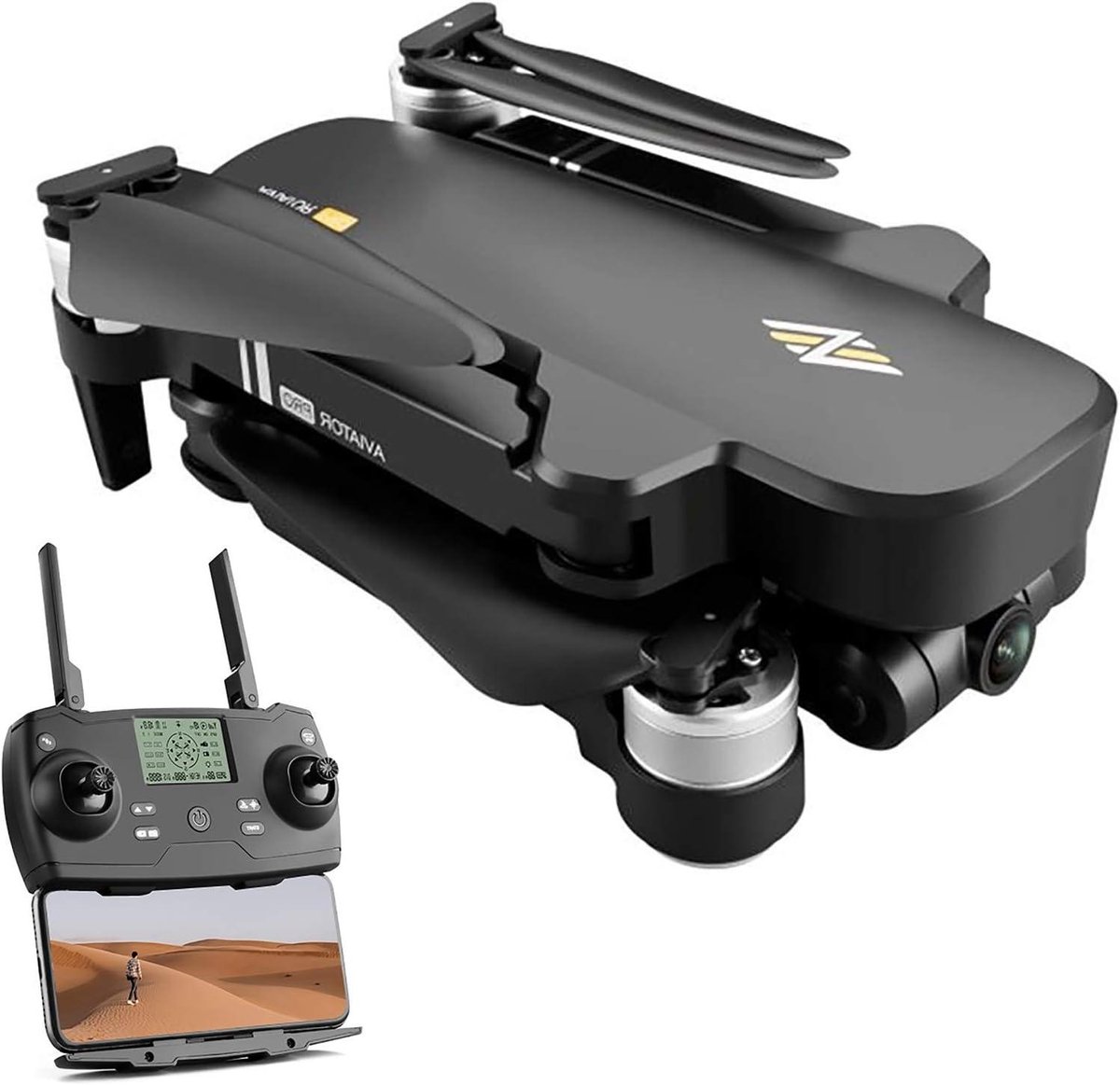 GPS Drone - Quadrocopter Camera - Luchtopnames Maken - 6K UHD Camera - 28 Min Vluchttijd - Zwart