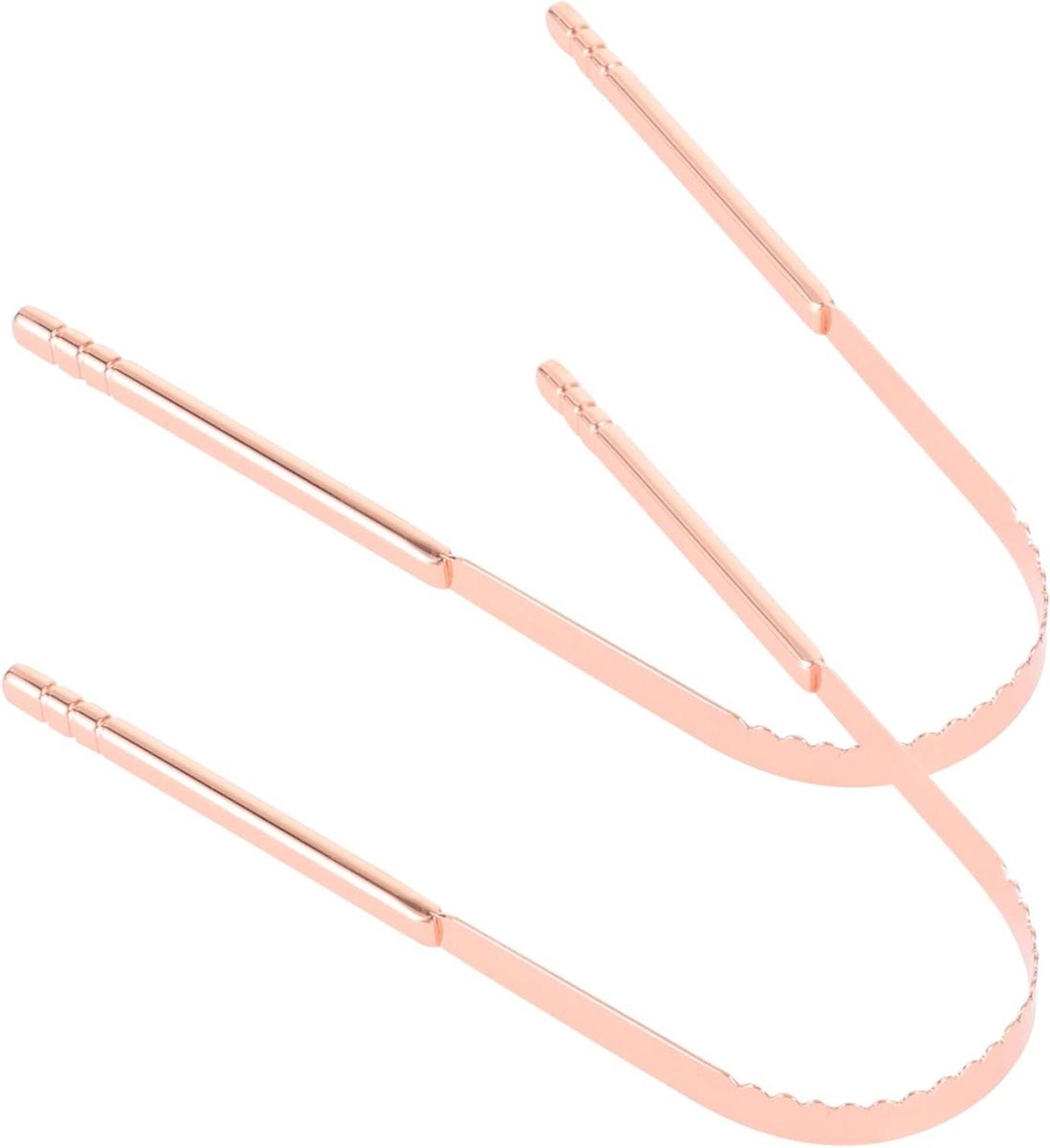 Tong Schrapers - Tong Reiniger - Frisse Adem - Roestvrij Staal - 12.5 cm - Rosé