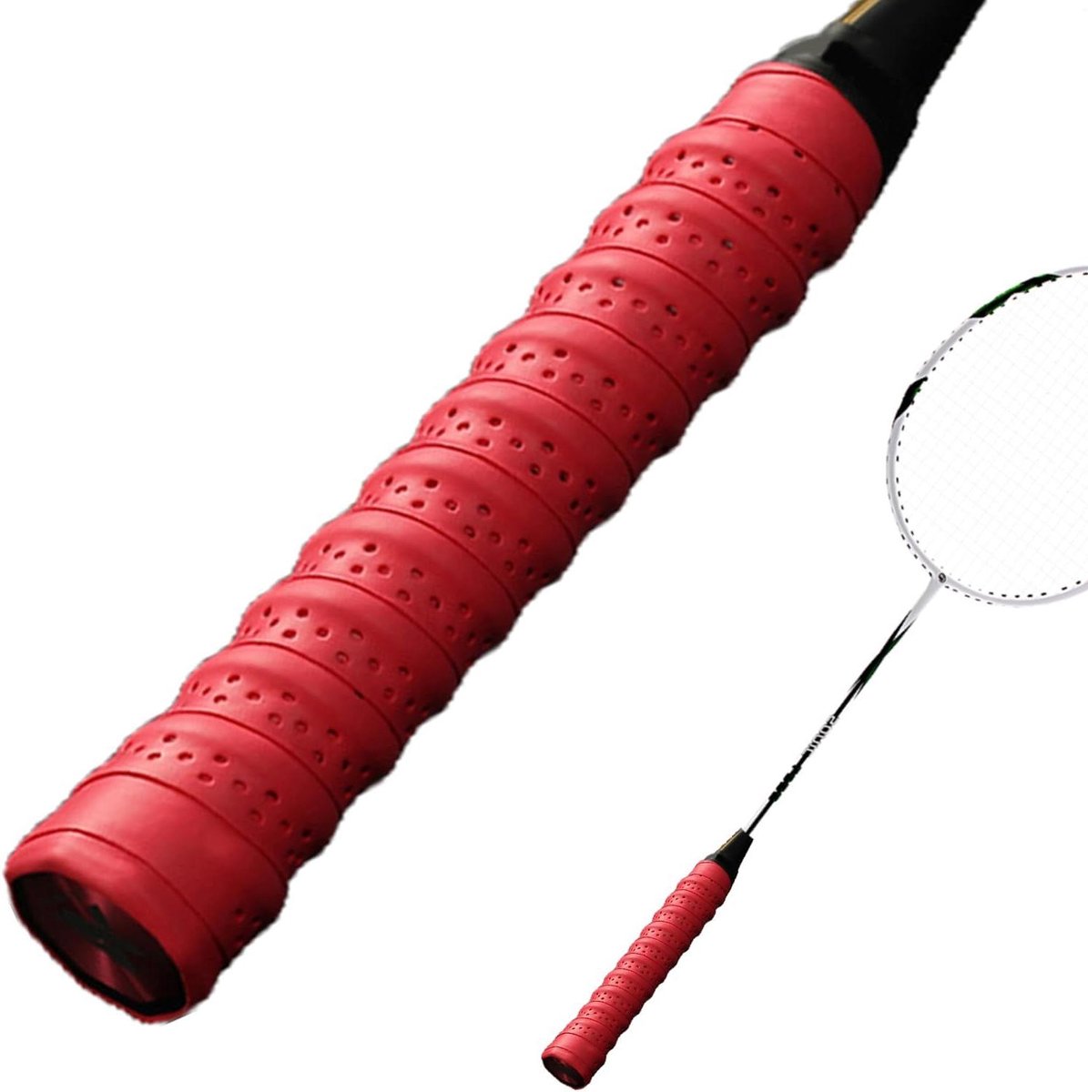 Tafeltennisgriptape - Racket overgrip - Verbeteren sportgrip - Zweetabsorberend en antislip - 15 x 4 x 2 cm - Rood