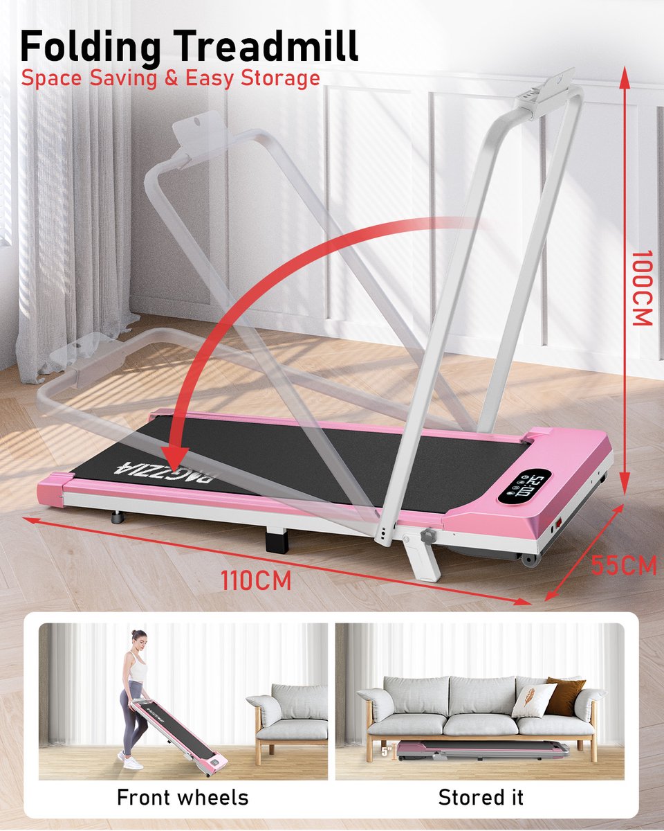 Lucky Earn Opvouwbare Loopband 4-in-1 met LCD-display - afbeelding 3