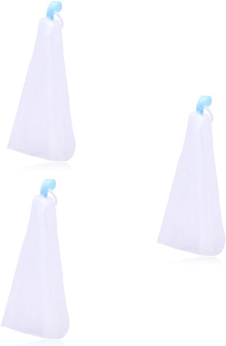 Schuimnet Gezichtsreiniger - Zeepzakje - Zijdezacht Schuim - Dubbellaags Materiaal - 3 Stuks - Wit