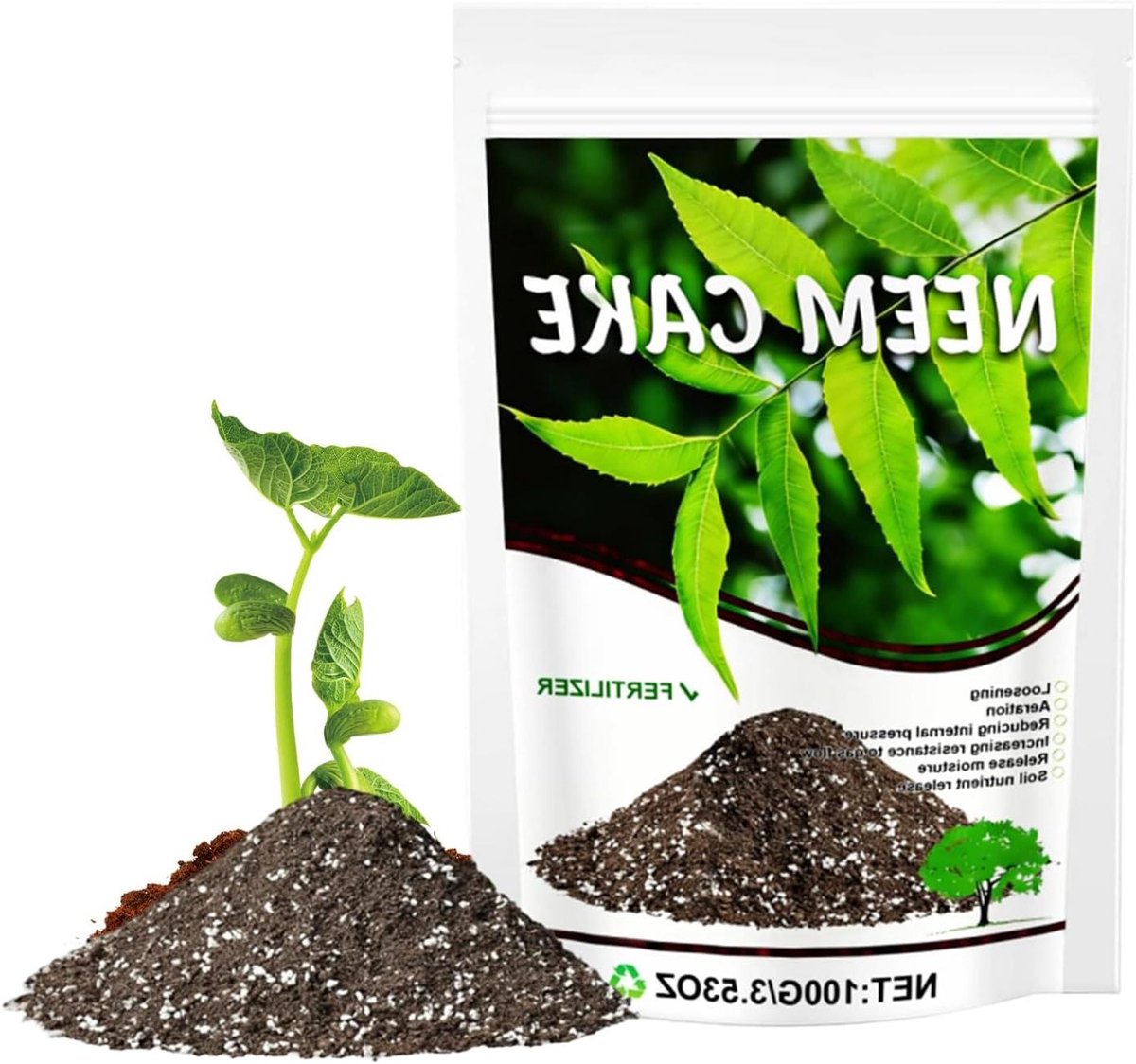 Potgrond Mengsel - Plantenvoeding Bodem - Planten Verzorgen - Natuurlijk Organisch - 100 g - Bruin