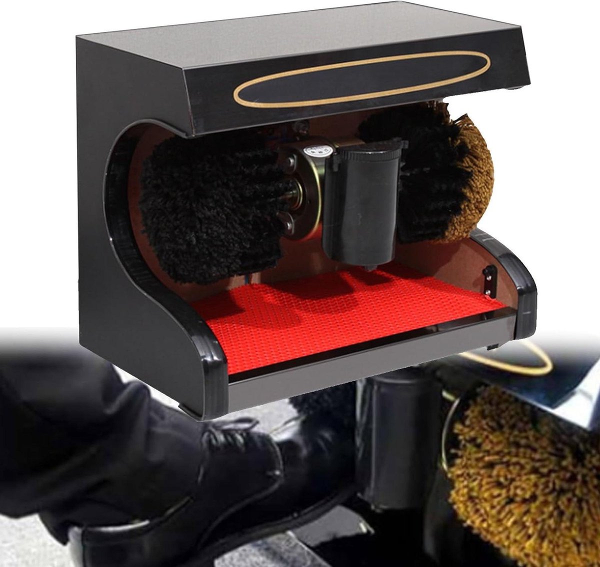 Automatische Schoenpoetser - Elektrische Poetsmachine - Schoenen Glanzend Houden - Automatische Inductie - 7 kg - Zwart