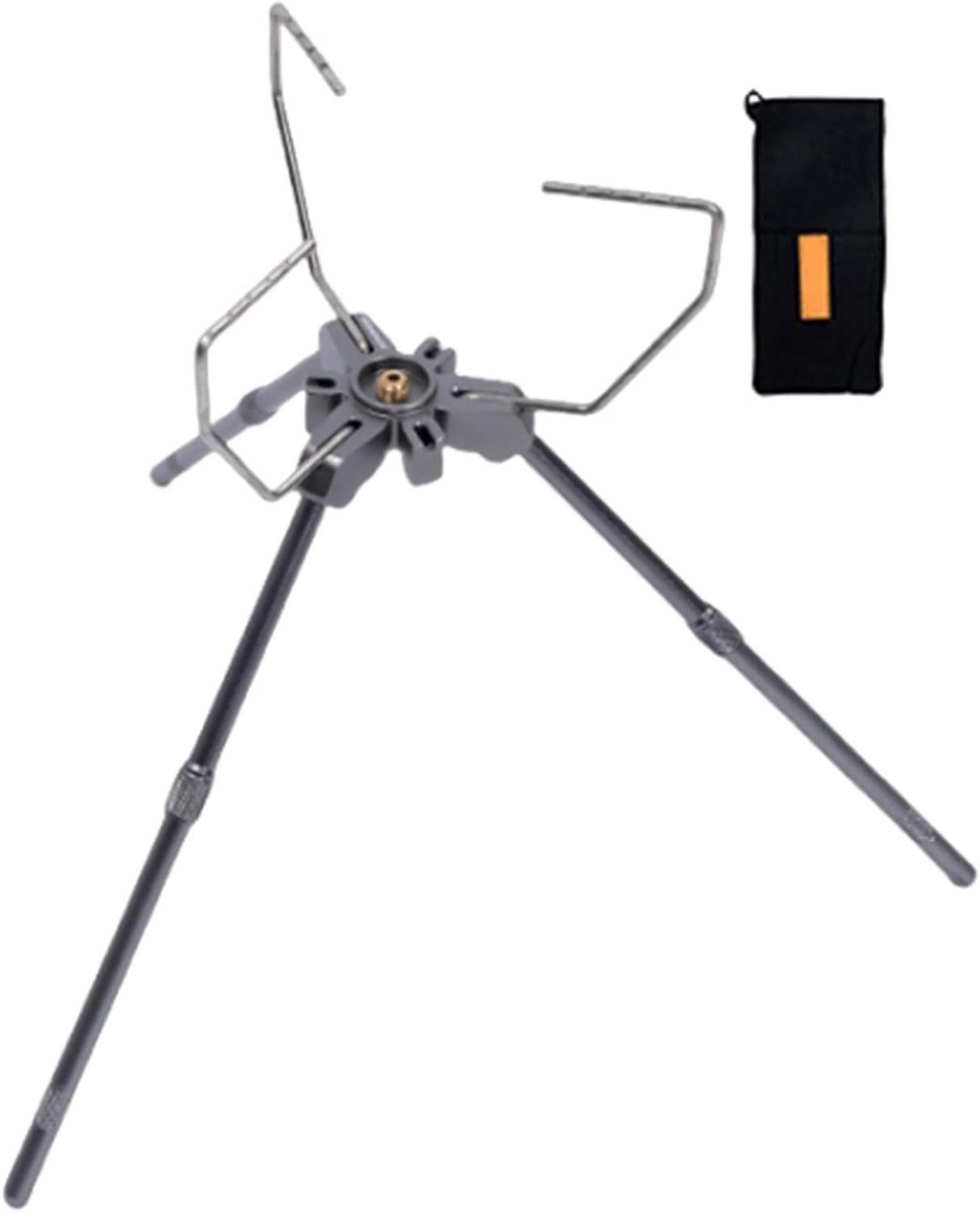 Kachelhouder - Outdoor statief - Kamperen en koken - Verstelbare hoogte - 325 x 37 x 37 cm - Zilver