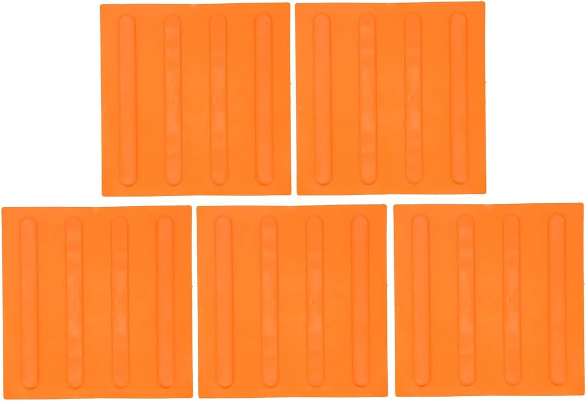 Rubberen Bestratingstegels - Blinde Trottoirtegels - Veilig Lopen - Antislip Textuur - 392x392cm - Oranje