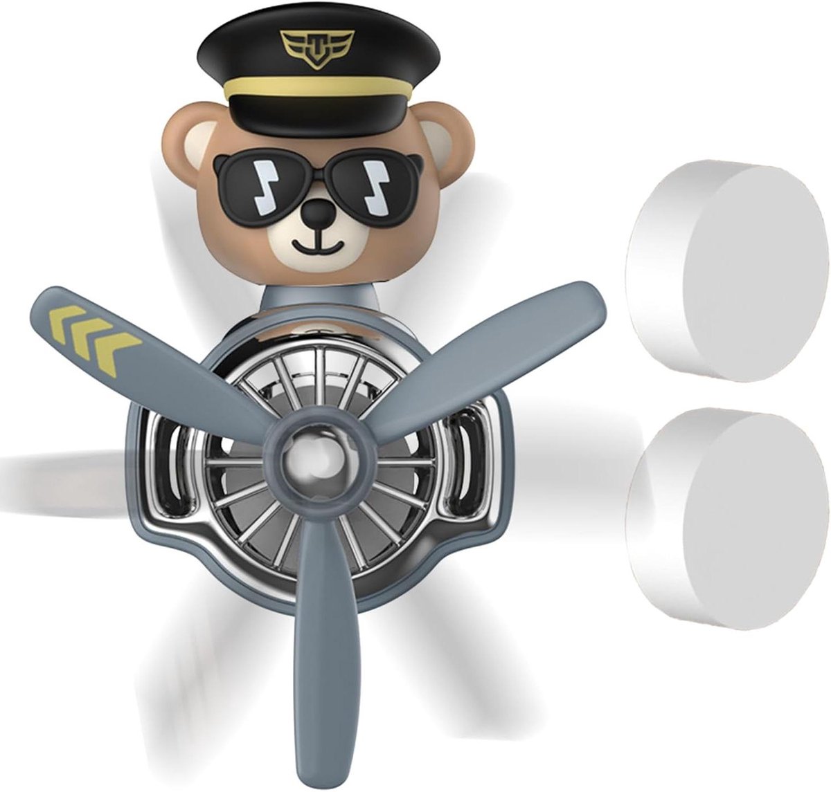 Auto Luchtverfrisser - Vliegtuig Ventilatieclip - Frisse Auto Geur - Schuddend Hoofd Design - 83 cm - Zwart