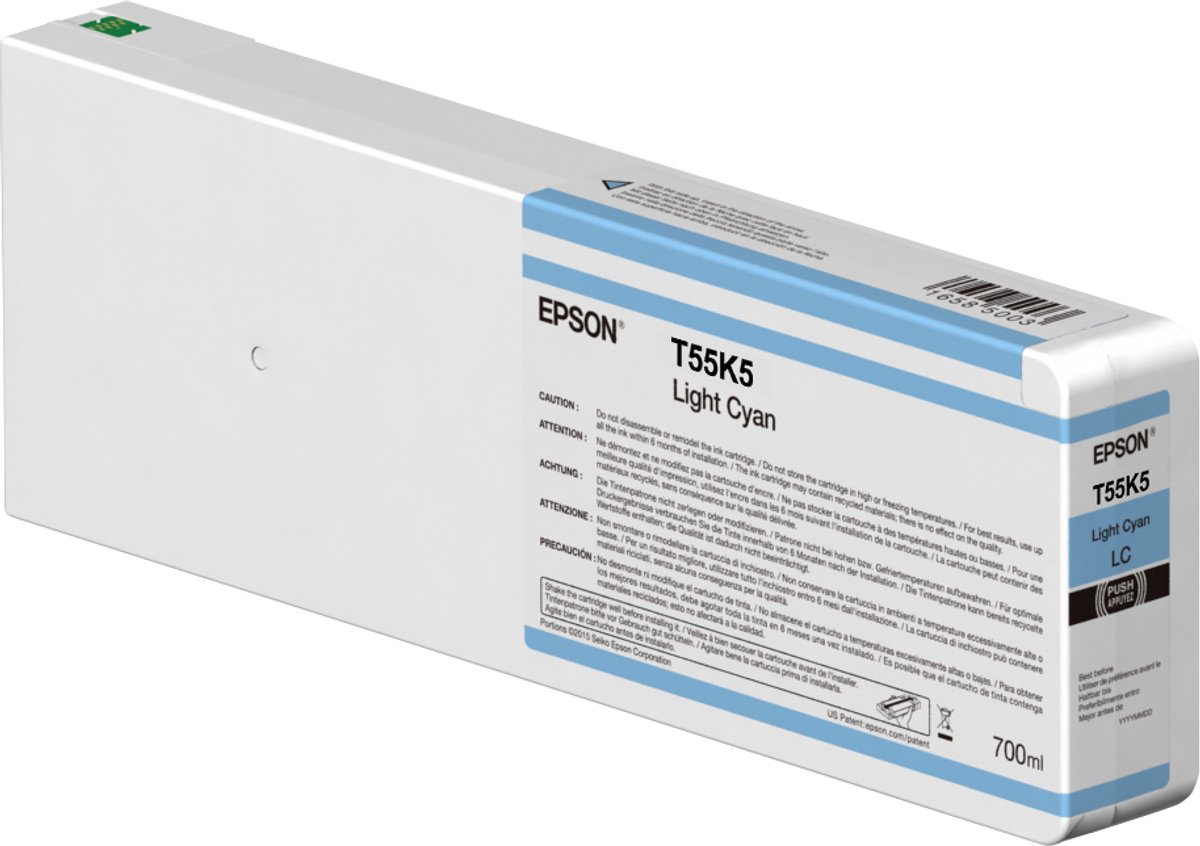 Epson T55K500 inktcartridge origineel licht cyaan, 1 stuk