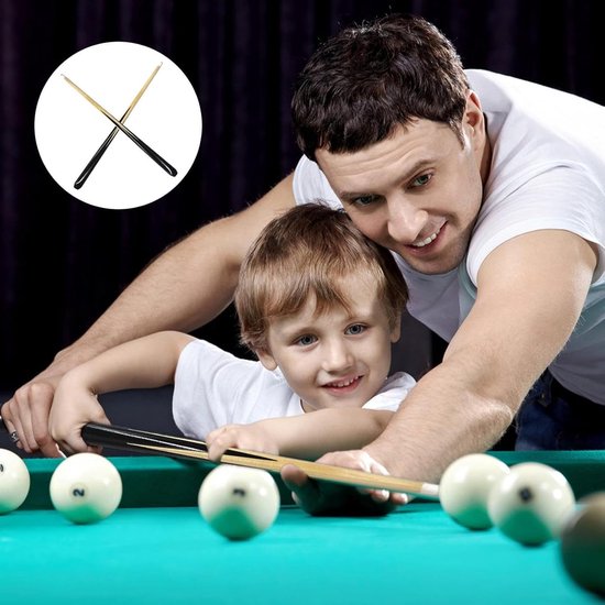 Mini Poolkeu - Korte Biljartstok - Spel Uitoefenen - Handgepolijst Vakmanschap - 20 Inch - Veelkleurig — afbeelding 2
