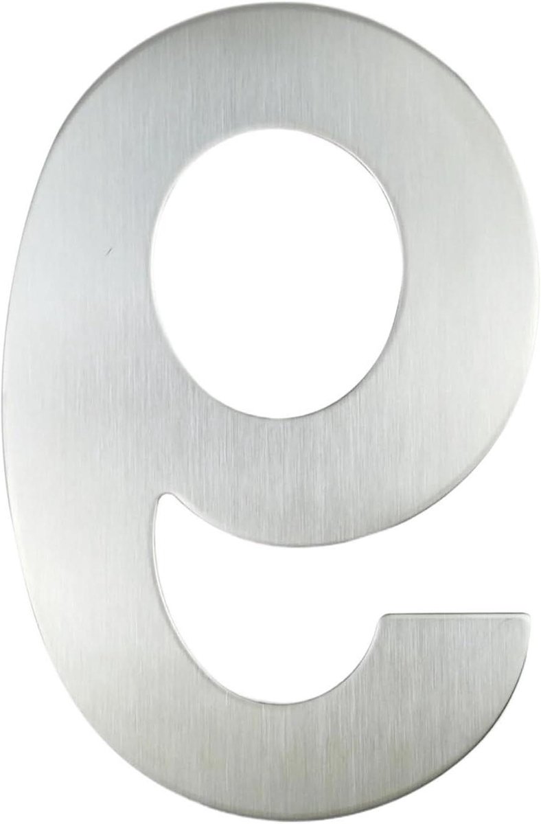 Huisnummer - Adres Plaat - Buiten Decoratie - Drijvend Effect - 30 cm - Zilver