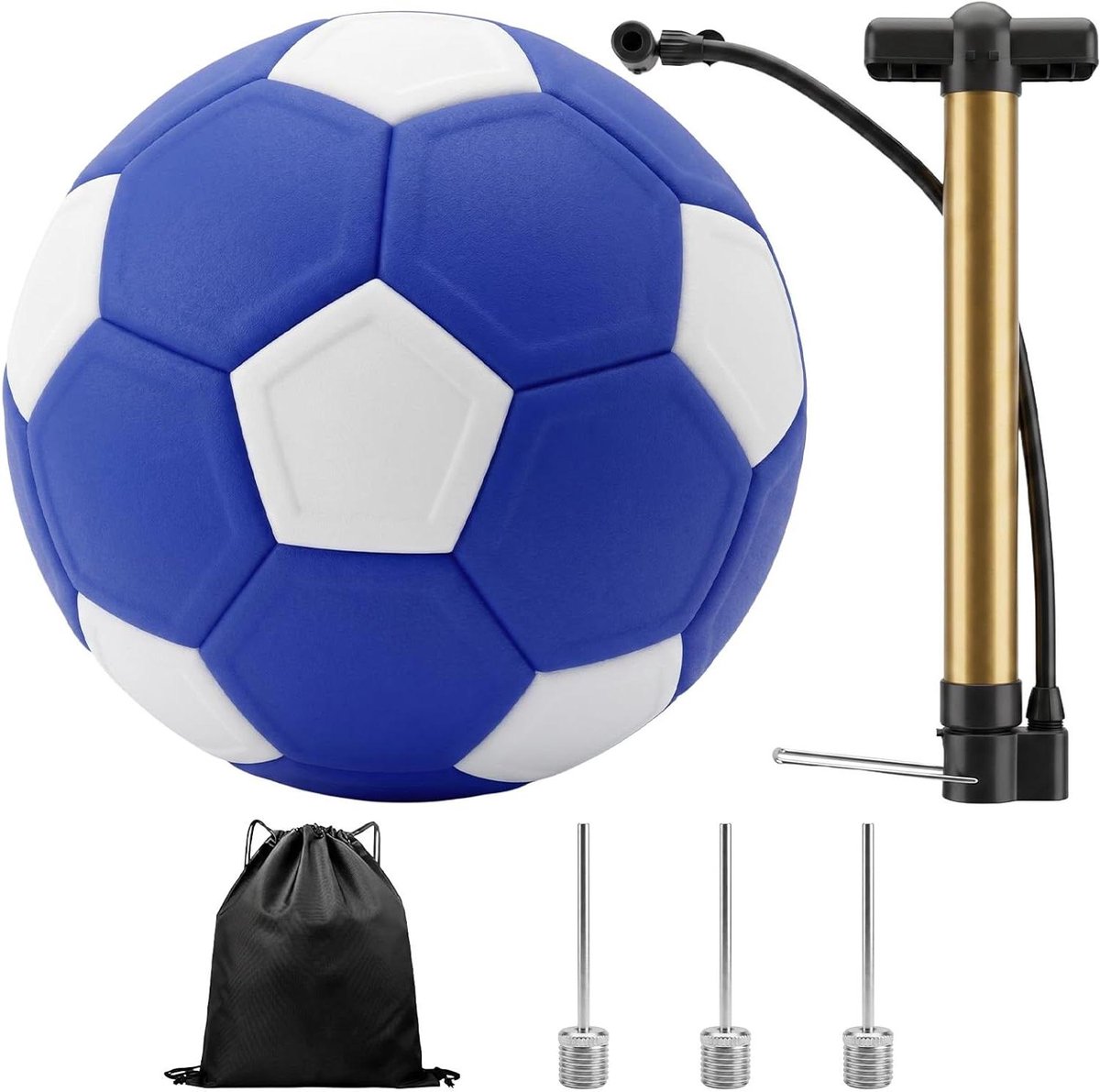 Voetbal met curve, maat 5, gebogen voetbal met pomp en opbergtas, EVA rubberen swingbal voor voetbaltraining binnen en buiten.