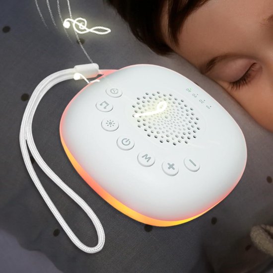 Geluidsmachine Witte Ruis - Slaaphulpmiddel Draagbaar - Rustgevend Slapen - USB Oplaadbaar - Compact Ontwerp - Wit — afbeelding 2