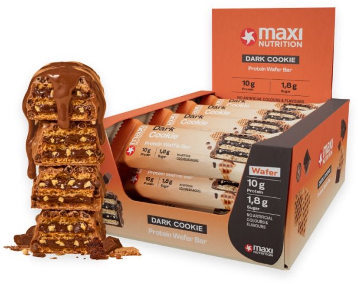 Maxi Nutrition Protein Waferbar Dark Cookie (12 x 39 gram)